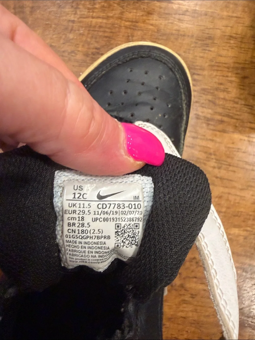 Nike Kids Black and White High-Top Basketball Sneakers
